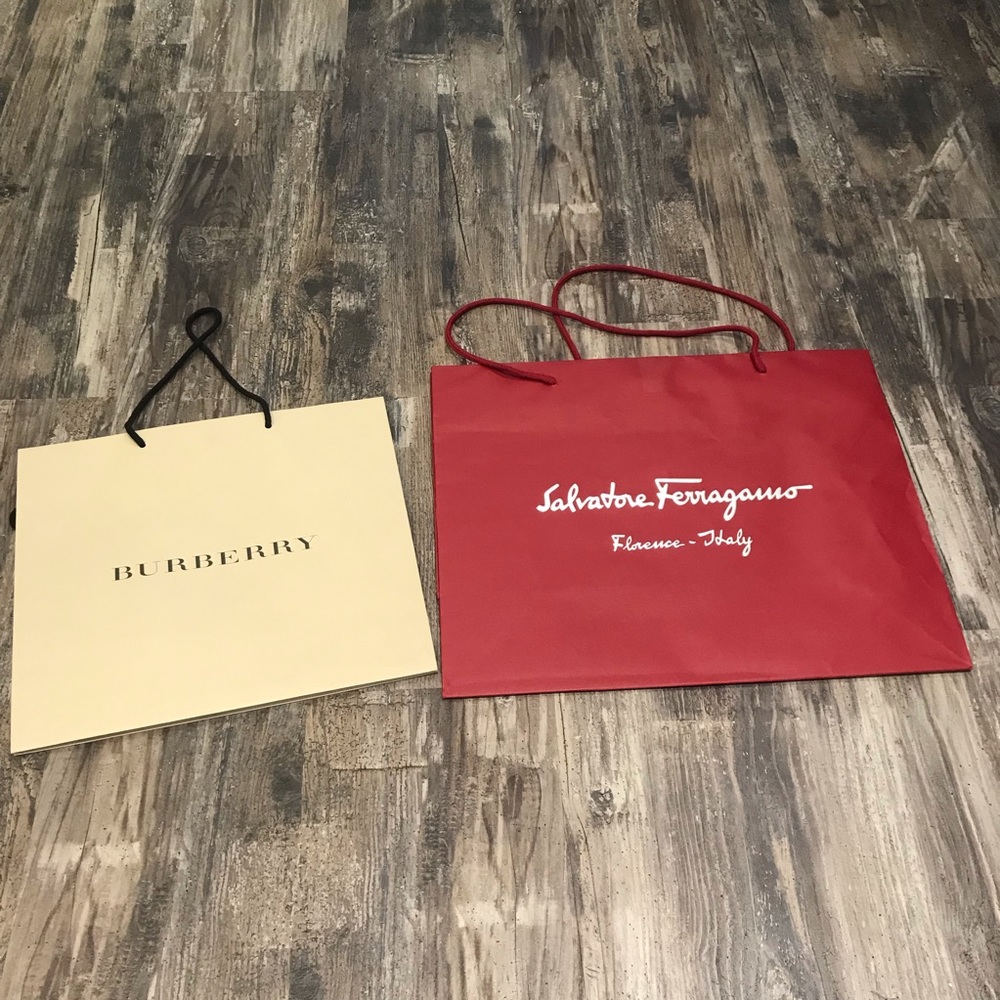 Burberry bag and Salvatore Ferragamo bag